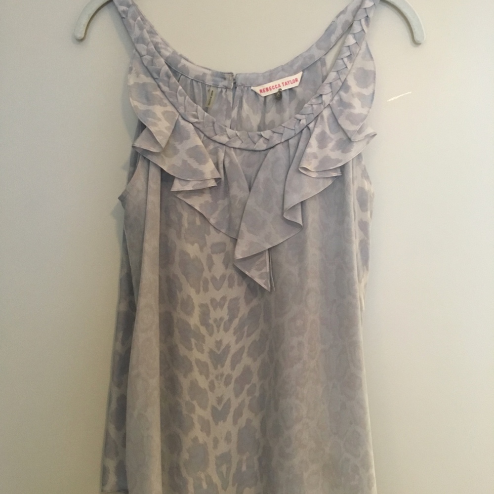 Rebecca Taylor leopard print silk top